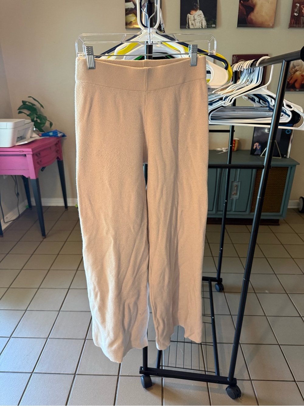 Sioni Wide Leg Pants in Light Beige